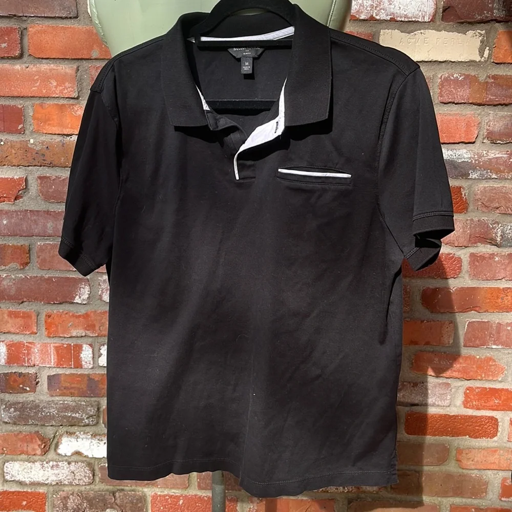 Banana Republic Black Slim fit Polo size Medium - Picture 1 of 3